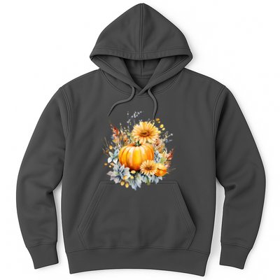 Autumn Pumpkin Cute Floral Halloween Hoodie