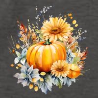 Autumn Pumpkin Cute Floral Halloween Vector Backpack
