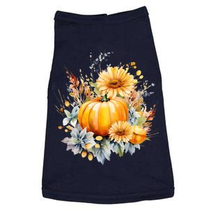 Autumn Pumpkin Cute Floral Halloween Doggie Tank