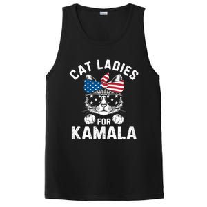 American Patriotic Cat Supports Kamala Harris Cat Ladies For Kamala Patriotic PosiCharge Competitor Tank