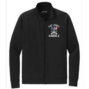 American Patriotic Cat Supports Kamala Harris Cat Ladies For Kamala Patriotic Stretch Full-Zip Cadet Jacket