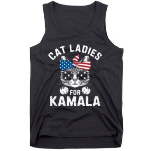 American Patriotic Cat Supports Kamala Harris Cat Ladies For Kamala Patriotic Tank Top