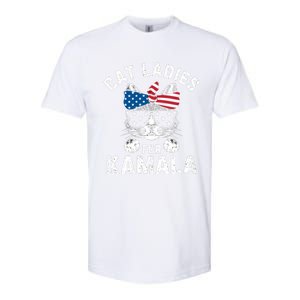 American Patriotic Cat Supports Kamala Harris Cat Ladies For Kamala Patriotic Softstyle CVC T-Shirt