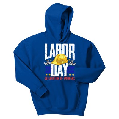 American Patriot Celebration Of Workers Labor Day Gift Kids Hoodie