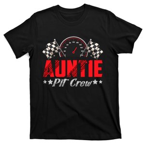 Auntie Pit Crew Birthday Racing Car Family Matching Race Car T-Shirt