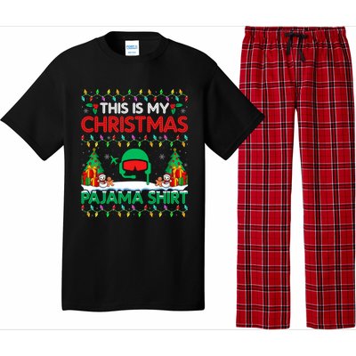 Airplane Pilot Christmas Pajama Meaningful Gift Airline Pilot Xmas Funny Gift Pajama Set