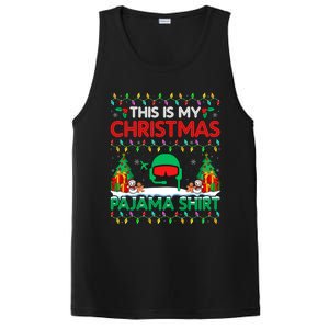 Airplane Pilot Christmas Pajama Meaningful Gift Airline Pilot Xmas Funny Gift PosiCharge Competitor Tank