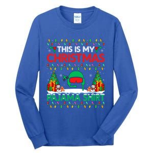 Airplane Pilot Christmas Pajama Meaningful Gift Airline Pilot Xmas Funny Gift Tall Long Sleeve T-Shirt