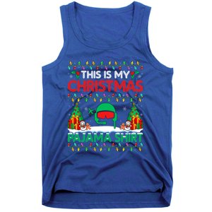 Airplane Pilot Christmas Pajama Meaningful Gift Airline Pilot Xmas Funny Gift Tank Top