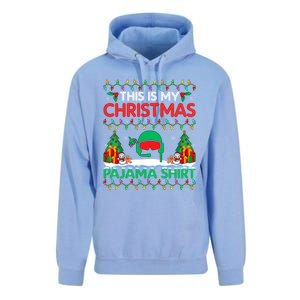 Airplane Pilot Christmas Pajama Meaningful Gift Airline Pilot Xmas Funny Gift Unisex Surf Hoodie