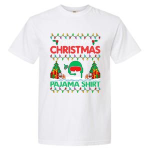 Airplane Pilot Christmas Pajama Meaningful Gift Airline Pilot Xmas Funny Gift Garment-Dyed Heavyweight T-Shirt