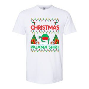 Airplane Pilot Christmas Pajama Meaningful Gift Airline Pilot Xmas Funny Gift Softstyle CVC T-Shirt