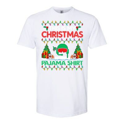 Airplane Pilot Christmas Pajama Meaningful Gift Airline Pilot Xmas Funny Gift Softstyle CVC T-Shirt