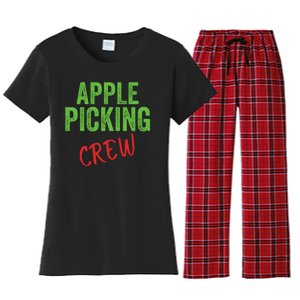 Apple Picking Crew Apple Picking Fall Family Outfit Autumn Fall Apple Lover Women's Flannel Pajama Set