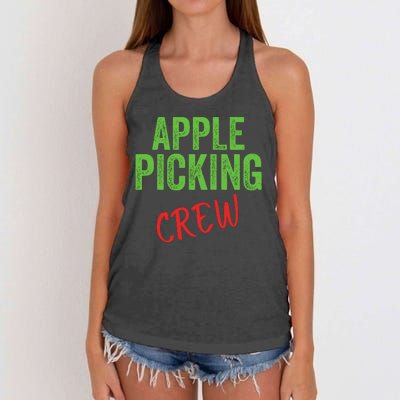 Apple Picking Crew Apple Picking Fall Family Outfit Autumn Fall Apple Lover Women's Knotted Racerback Tank