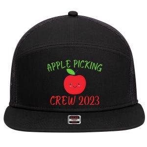 Apple Picking Crew Autumn Fall Apple Lover Apple Picking Fall Family Outfit 7 Panel Mesh Trucker Snapback Hat