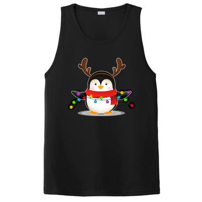 Adorable Penguin Christmas Light Funny Christmas Penguin Funny Gift PosiCharge Competitor Tank