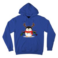 Adorable Penguin Christmas Light Funny Christmas Penguin Funny Gift Hoodie