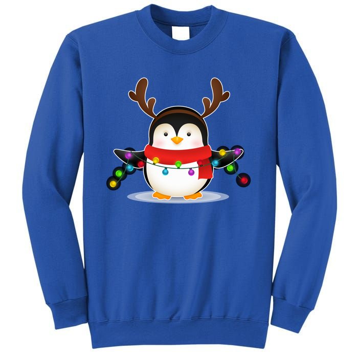 Adorable Penguin Christmas Light Funny Christmas Penguin Funny Gift Sweatshirt