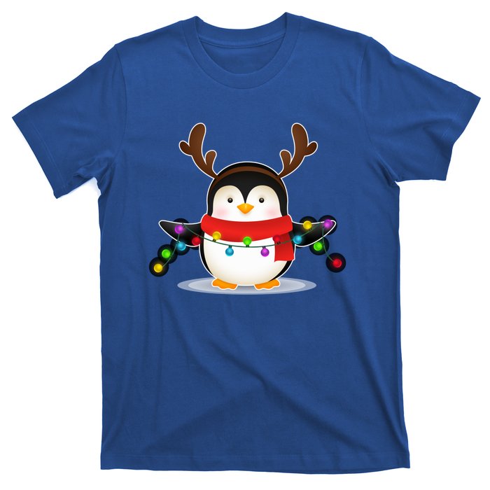 Adorable Penguin Christmas Light Funny Christmas Penguin Funny Gift T-Shirt