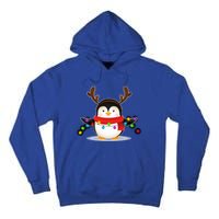 Adorable Penguin Christmas Light Funny Christmas Penguin Funny Gift Tall Hoodie