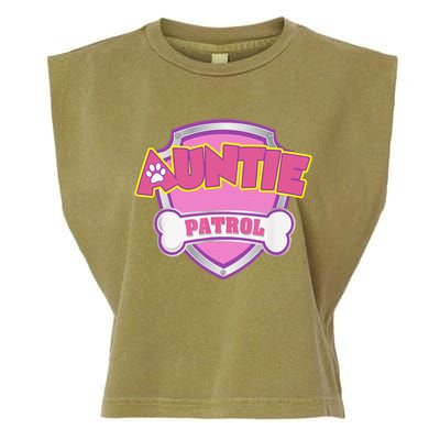 Auntie Patrol Dog Mom Dad Funny Gift Birthday Party Garment-Dyed Women's Muscle Tee