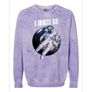 Astronaut Pug Dog I Must Go Colorblast Crewneck Sweatshirt