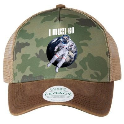 Astronaut Pug Dog I Must Go Legacy Tie Dye Trucker Hat