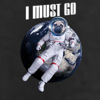 Astronaut Pug Dog I Must Go 7 Panel Mesh Trucker Snapback Hat