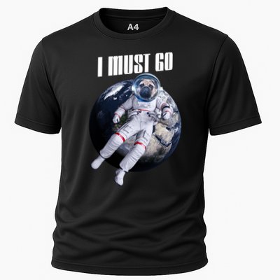 Astronaut Pug Dog I Must Go Performance Shirt