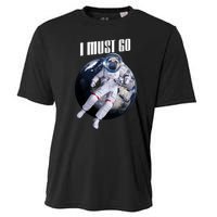 Astronaut Pug Dog I Must Go Cooling Performance Crew T-Shirt