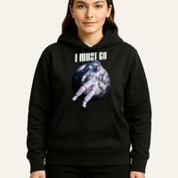 Astronaut Pug Dog I Must Go Hoodie