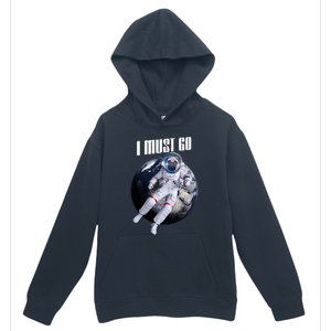 Astronaut Pug Dog I Must Go Urban Pullover Hoodie