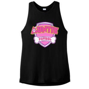 Auntie Patrol Dog Mom Dad Funny Gift Birthday Party Ladies PosiCharge Tri-Blend Wicking Tank