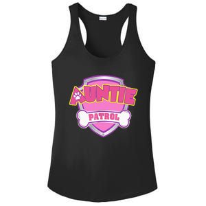 Auntie Patrol Dog Mom Dad Funny Gift Birthday Party Ladies PosiCharge Competitor Racerback Tank