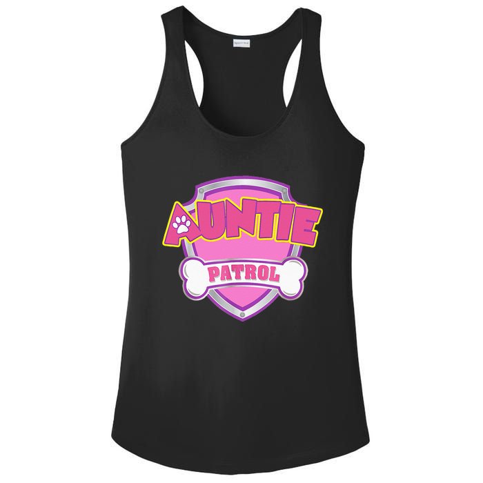 Auntie Patrol Dog Mom Dad Funny Gift Birthday Party Ladies PosiCharge Competitor Racerback Tank