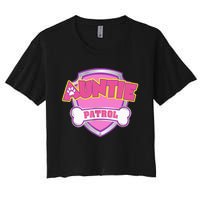 Auntie Patrol Dog Mom Dad Funny Gift Birthday Party Women's Crop Top Tee