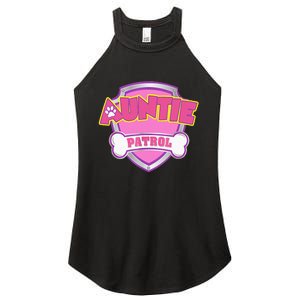 Auntie Patrol Dog Mom Dad Funny Gift Birthday Party Women's Perfect Tri Rocker Tank