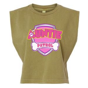 Auntie Patrol Dog Mom Dad Funny Gift Birthday Party Garment-Dyed Women's Muscle Tee