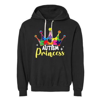 Autism Princess Daughter Autism Awareness Garment-Dyed Fleece Hoodie