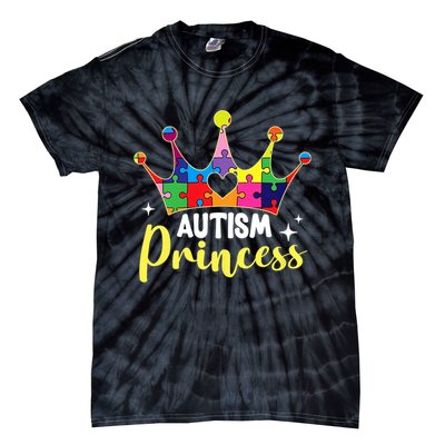 Autism Princess Daughter Autism Awareness Tie-Dye T-Shirt