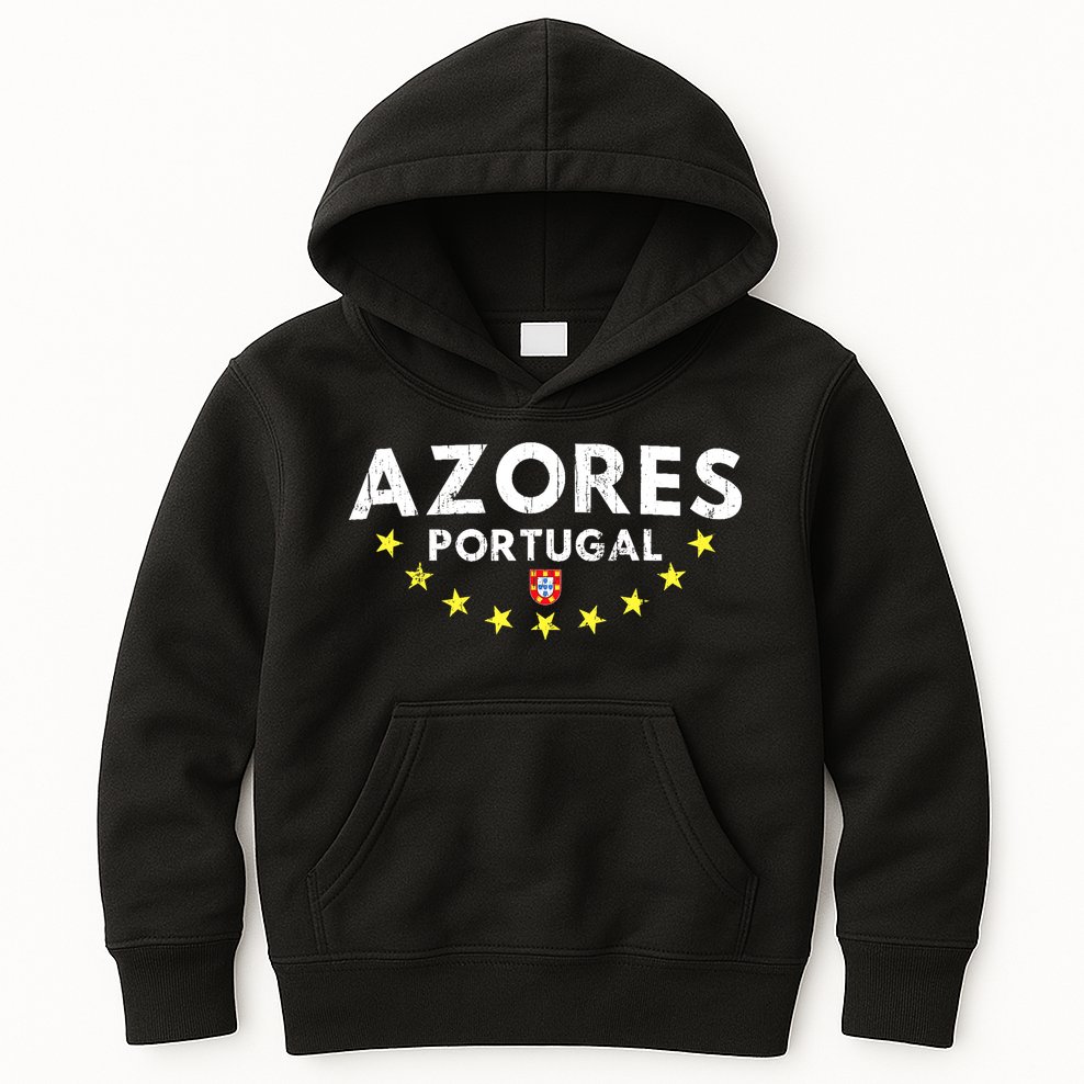 Azores Portugal - Distressed Souvenir Vacation Azorean Kids Hoodie