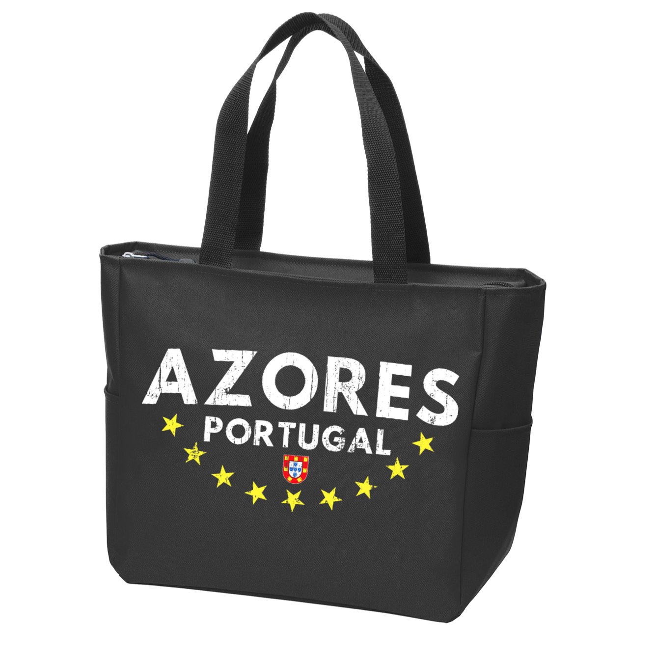 Azores Portugal - Distressed Souvenir Vacation Azorean Zip Tote Bag