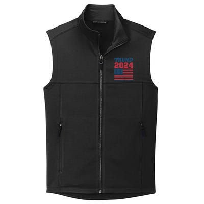 American President Donald Trump 2024 Keep America Great Flag US Election Collective Smooth Fleece Vest