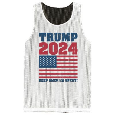 American President Donald Trump 2024 Keep America Great Flag US Election Mesh Reversible Basketball Jersey Tank