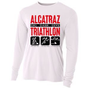 Alcatraz Prison Dig Dive Dash Funny Criminal Cooling Performance Long Sleeve Crew