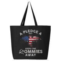 A Pledge Day Keeps The Commies Away Patriotic Eagle American 25L Jumbo Tote