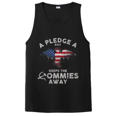 A Pledge Day Keeps The Commies Away Patriotic Eagle American PosiCharge Competitor Tank
