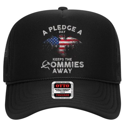 A Pledge Day Keeps The Commies Away Patriotic Eagle American Trucker Hat