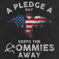 A Pledge Day Keeps The Commies Away Patriotic Eagle American Golf Towel